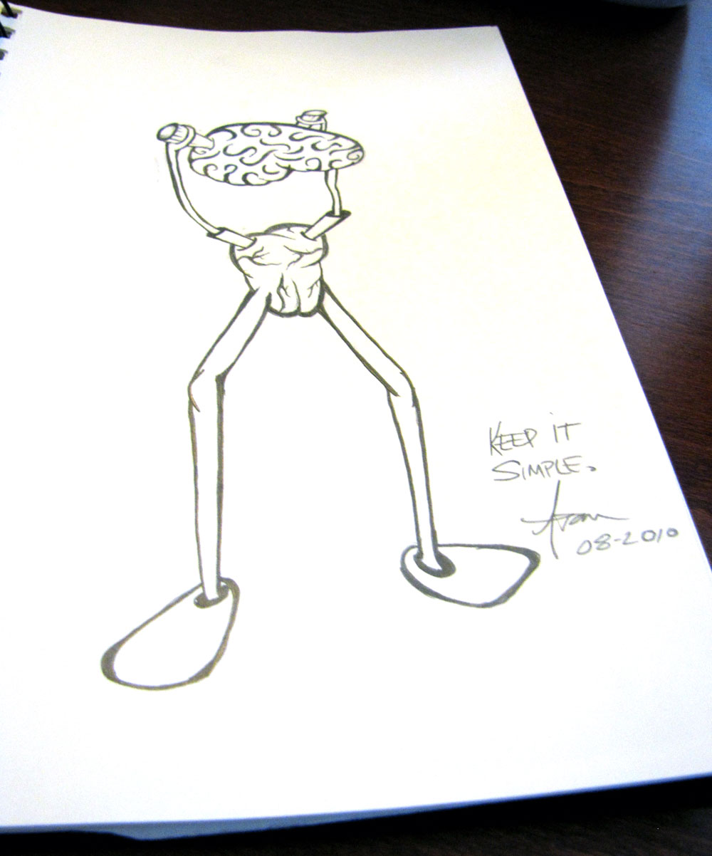 atom groom sketch sample